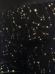 Women's Plus Golden Star Print High Rise Slim Fit Pants