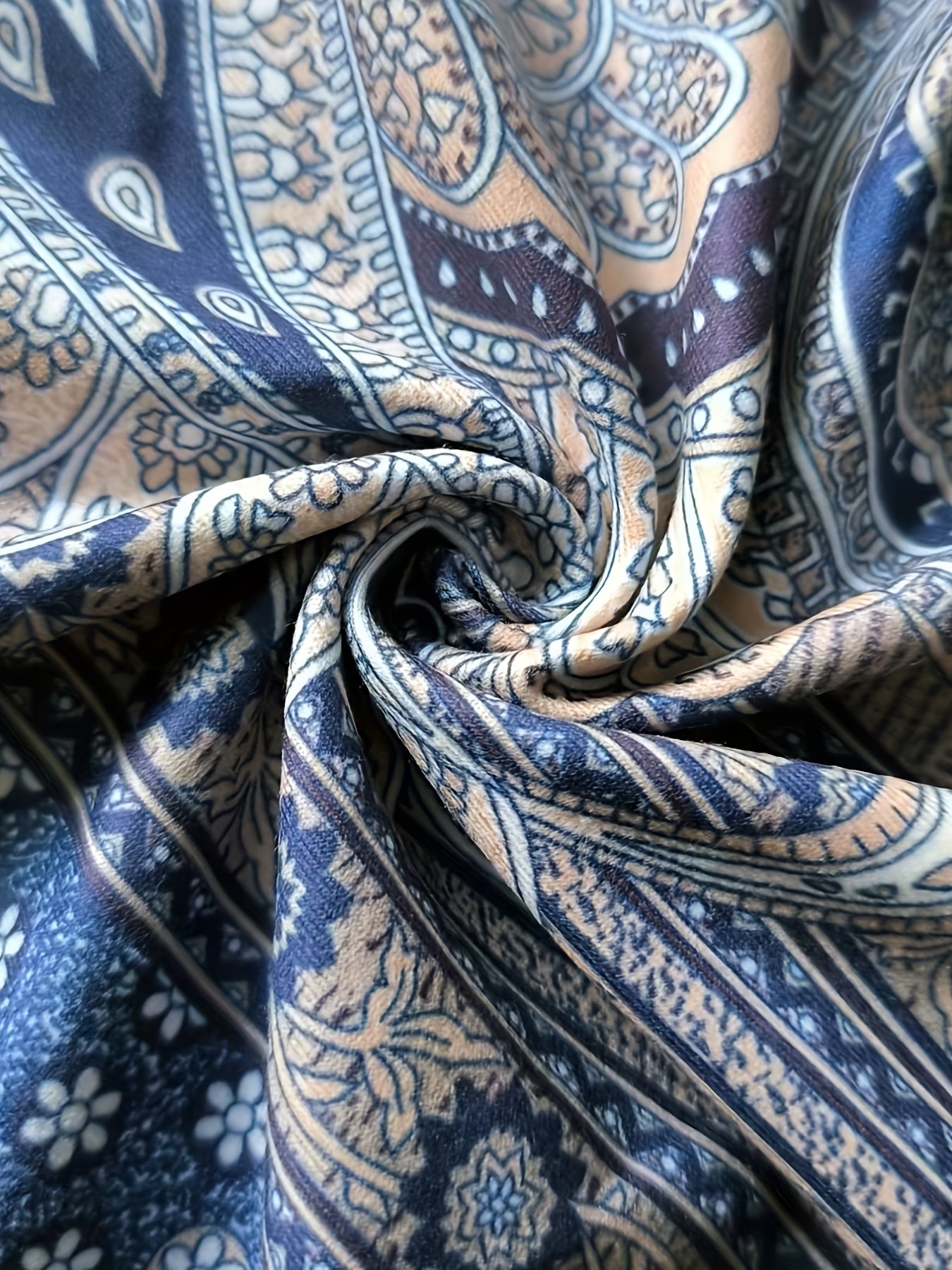 Boho Paisley Print Skinny Leggings High Waist Long Length Leggings