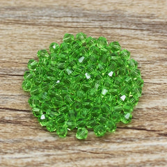 300pcs 4mm Double Cone Pointed Crystal Beads Jewelry Making