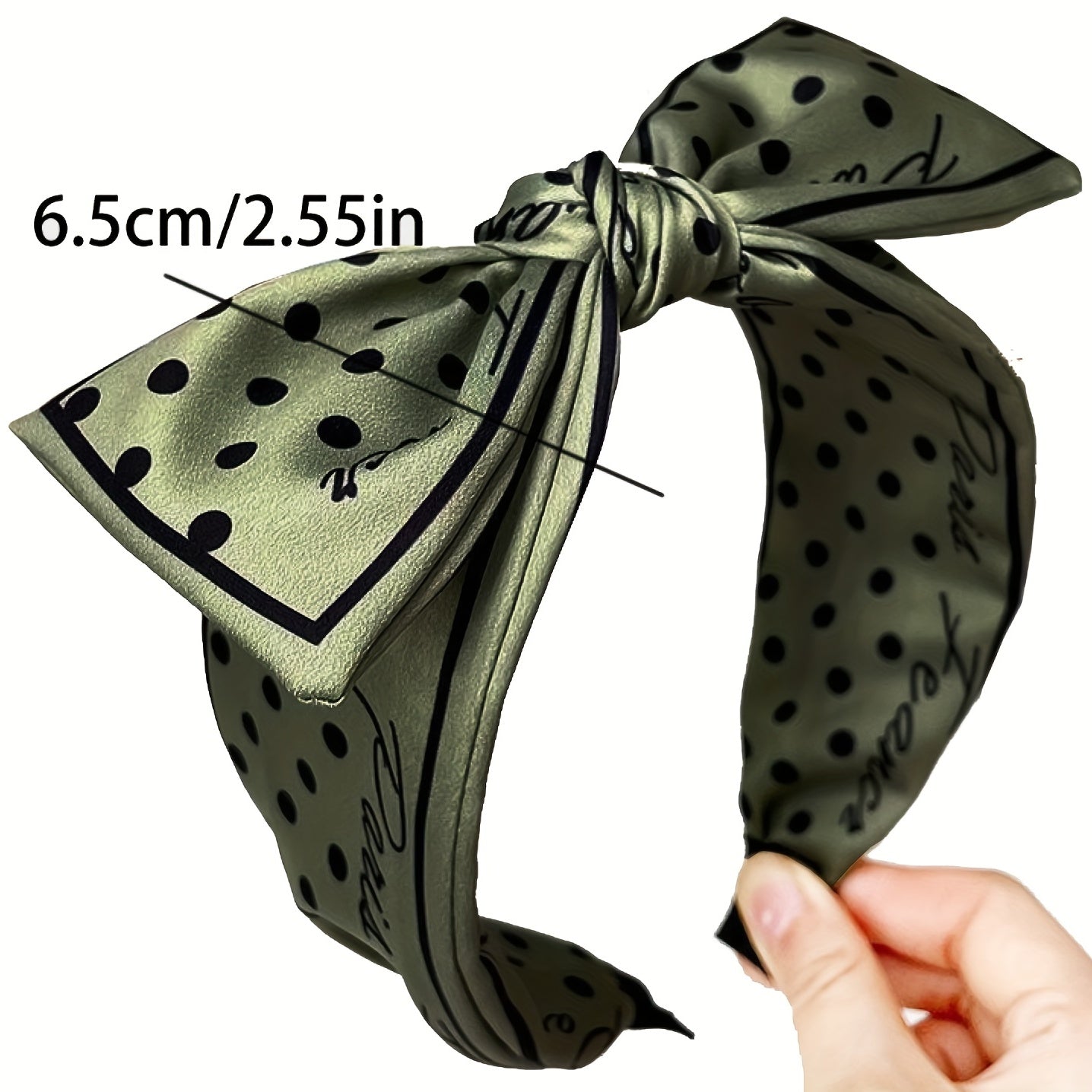 Polka Dot Bow Knot Hair Hoop Vintage Headband Block Hair Accessory