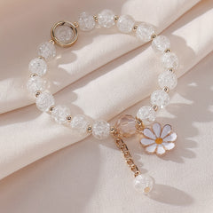 Summer Style Beaded Daisy Pendant Bracelet for Women