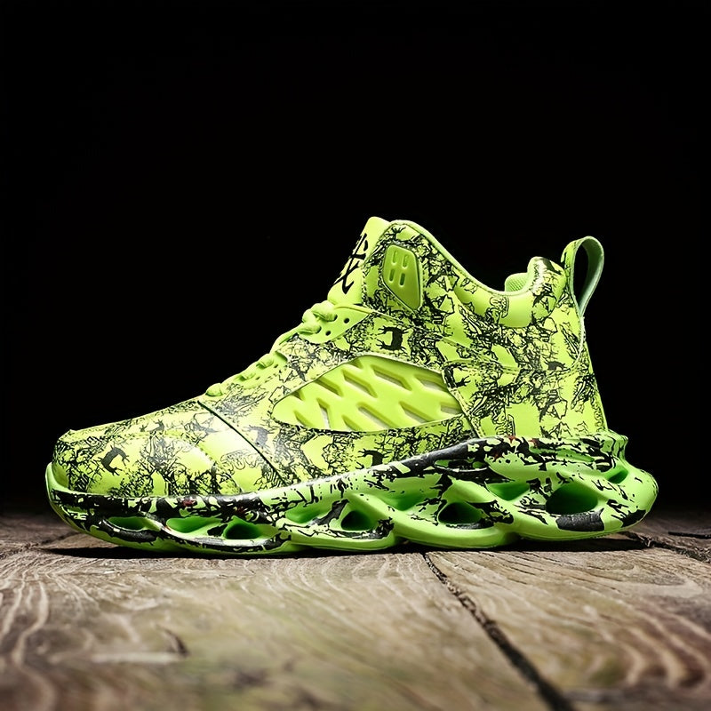 Men's Green Camo Blade Sneakers Outdoor Running Shoes