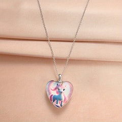 Unicorn Crystal Pendant Necklace Hip Hop Jewelry Men Women Gift