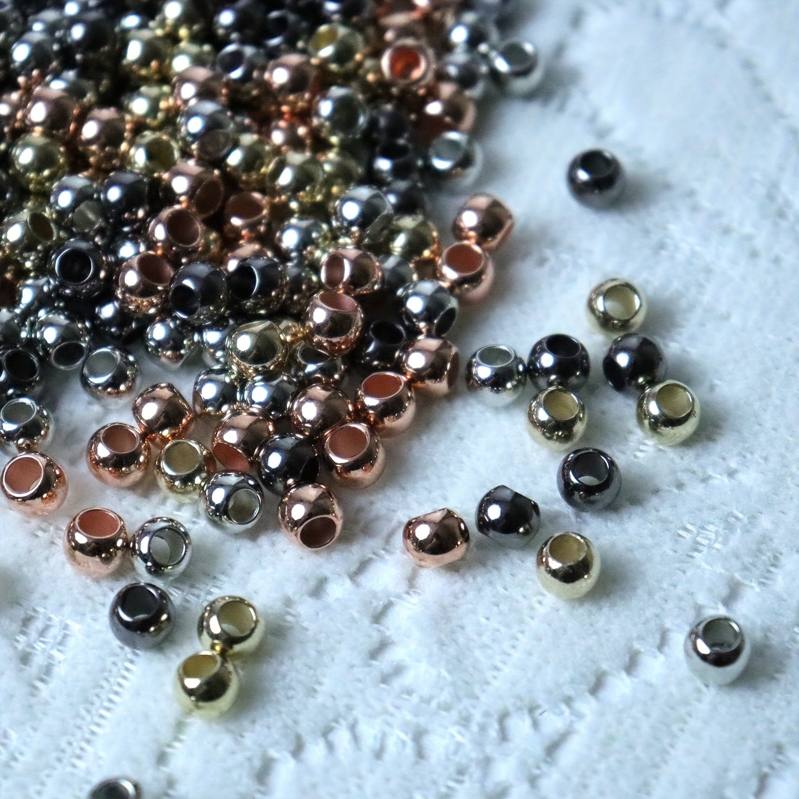 100pcs Large Hole Bead Spacer Beads Loose Beads 8 6MM Mixed DIY Beaded Charms
