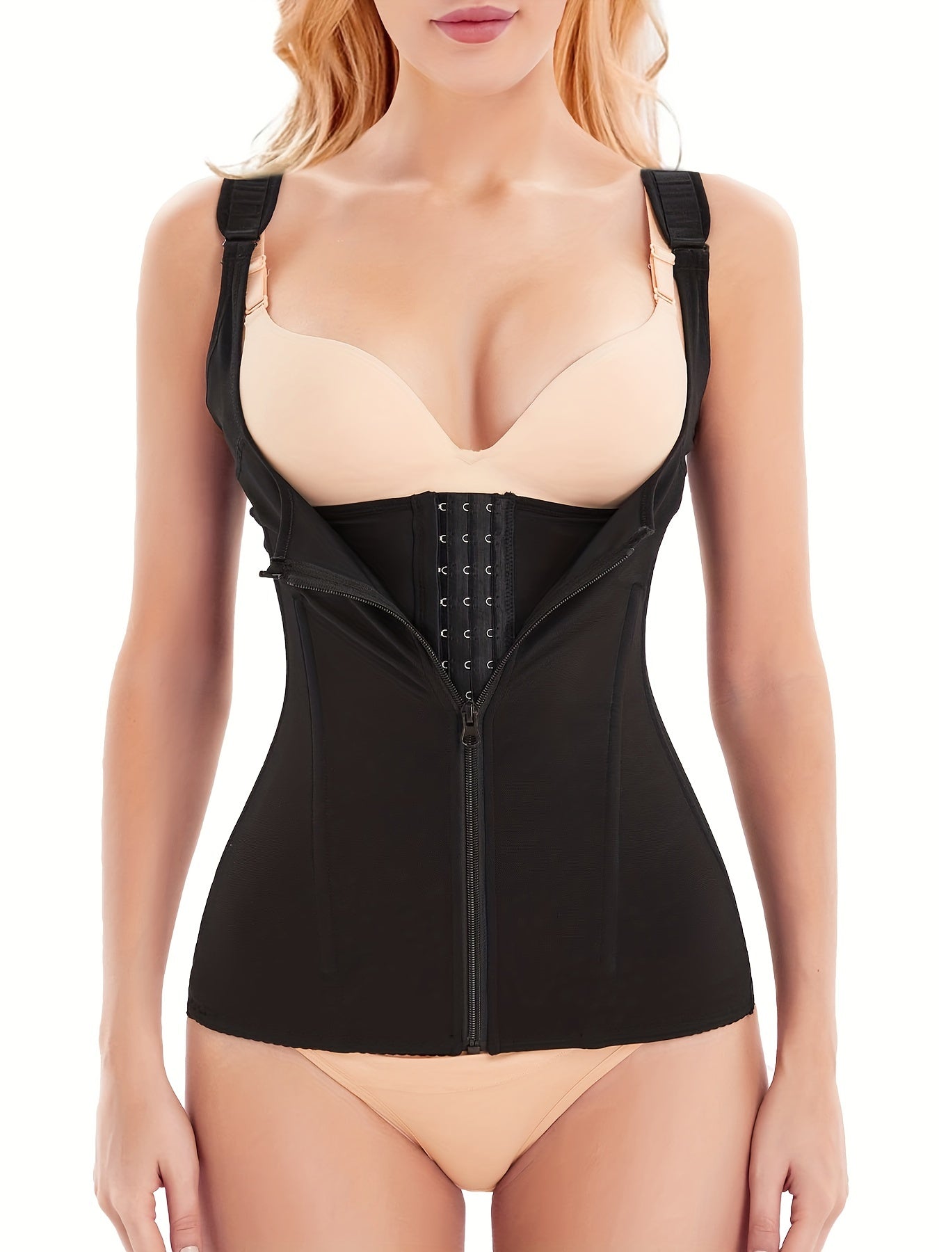Zipper Shaping Tank Top Waist Trainer Tummy Control Slimmer Open Bust