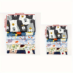 6pcs Soft Cotton Rocket Plant Twill Printed Fabric for Duvet Cover DIY