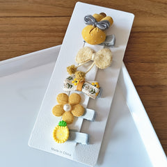 5pcs Cartoon Fruit Animal Flower Hairpin Set For Girls, Baby Bowk Hairpin Clips