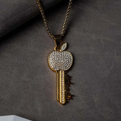 Golden Men's Alloy Hip Hop Cuban Chain
