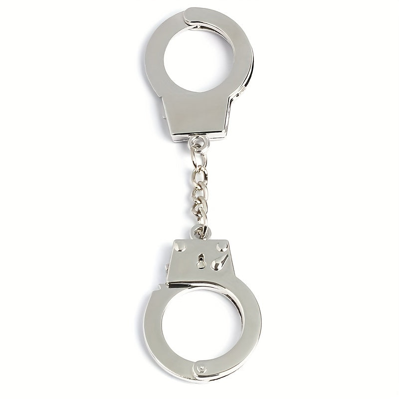 4 Pcs Mini Handcuffs Metal Keychain Novelty Keyring Alloy Keychain Gift