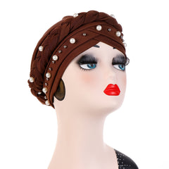 Milk Fiber Fabric Plain Single Braid Hat with Head Circumference