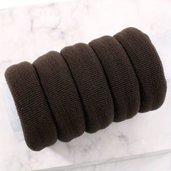 5pcs Seamless Rubber Band Style Solid Hair Tie Ponytail Hair Rope