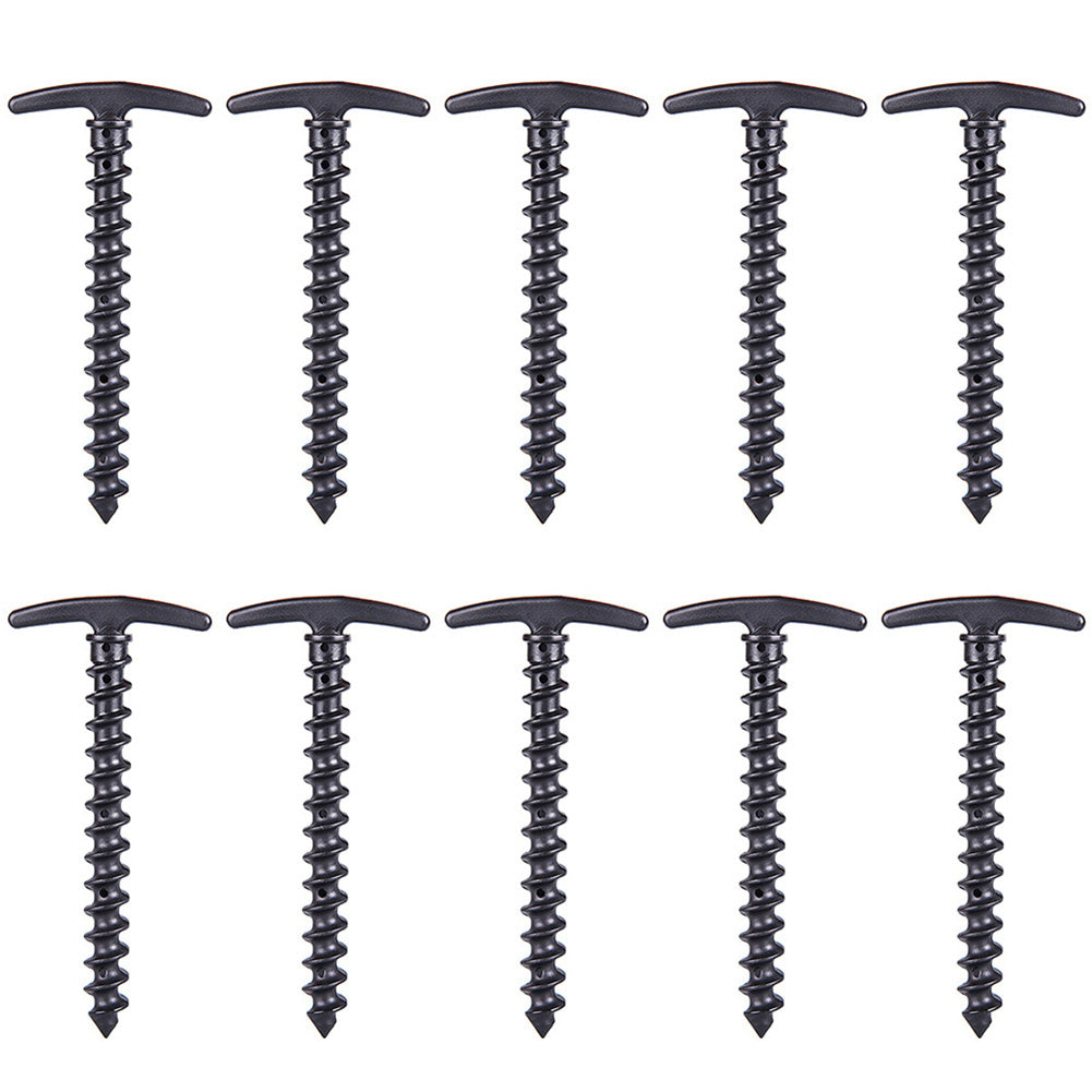 10pcs Camping Pegs & Screw Stakes for Hiking Tent