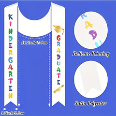 Boys Graduation Ribbon Shoulder Straps Honor Award Satin Shawl