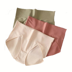 3 Pack Ribbed High Rise Tummy Control Panties Set