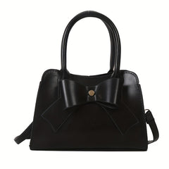 Bowknot Decor Shoulder Bag Minimalist Satchel Bag