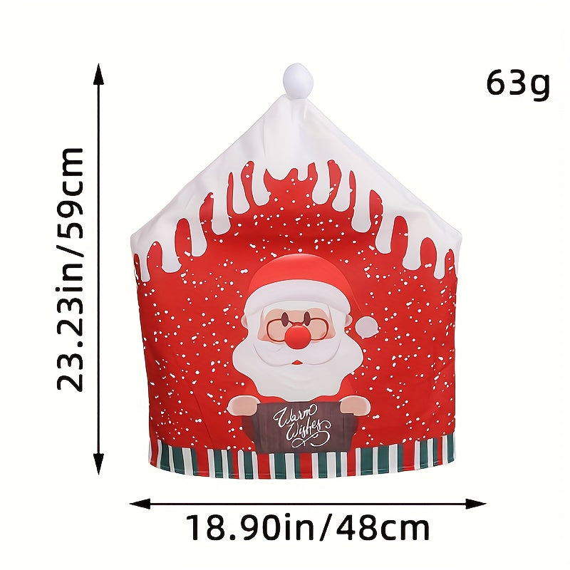 Santa Claus Chair Cover Non Woven Christmas Decoration