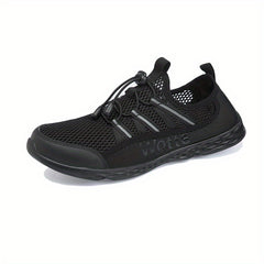 Men's Mesh Drawstring Water Shoes Lightweight Non Slip Outdoor Shoes
