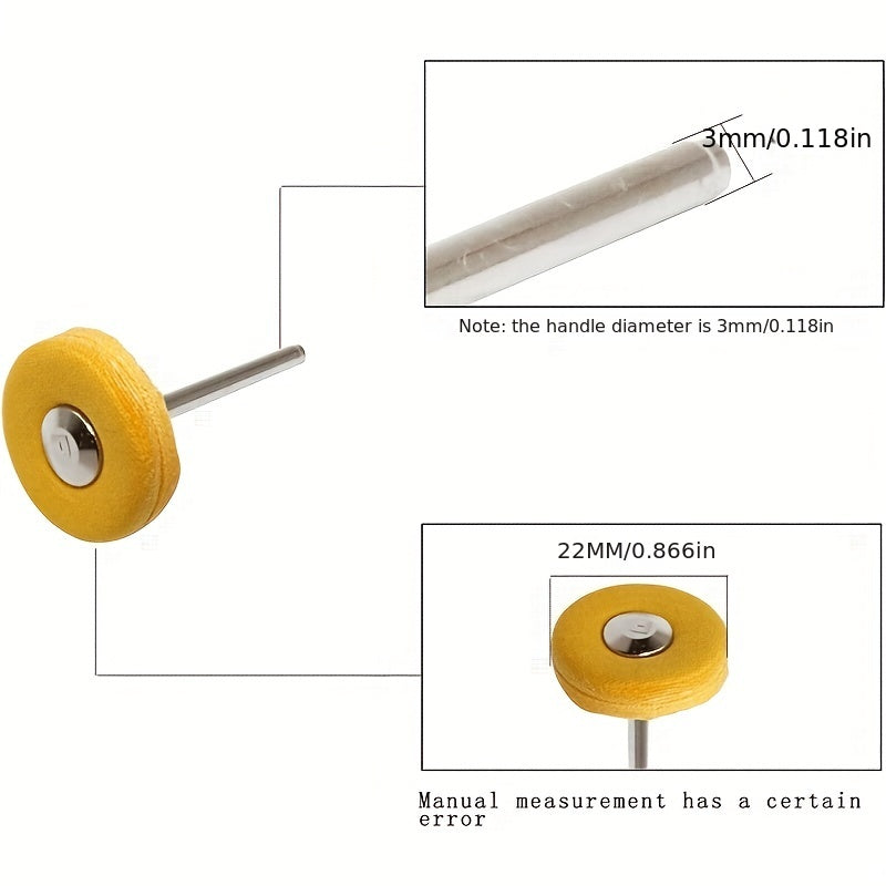 20pcs Buffing Wheel 1 8 Inch Cloth Polishing Wheel For Rotary Tools Yellow