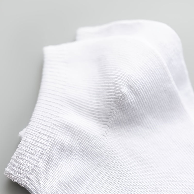5 Pairs Breathable Low Cut Ankle Solid Socks Women's Stockings