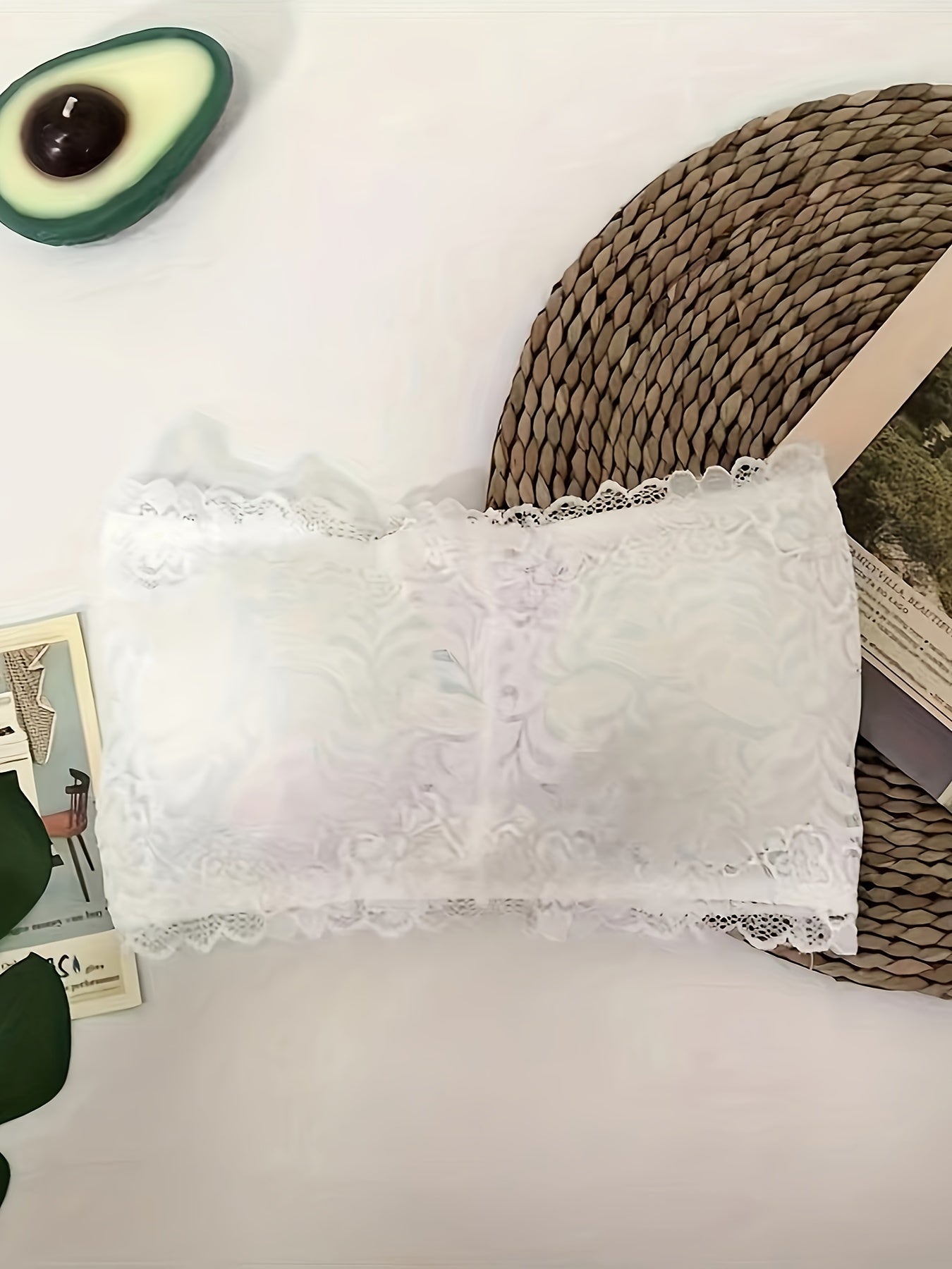 Lace Bandeau Bra Soft Stretch Strapless Lingerie