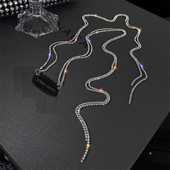 Bling Rhinestones Chain Tassel Hairpin Hair Barrette