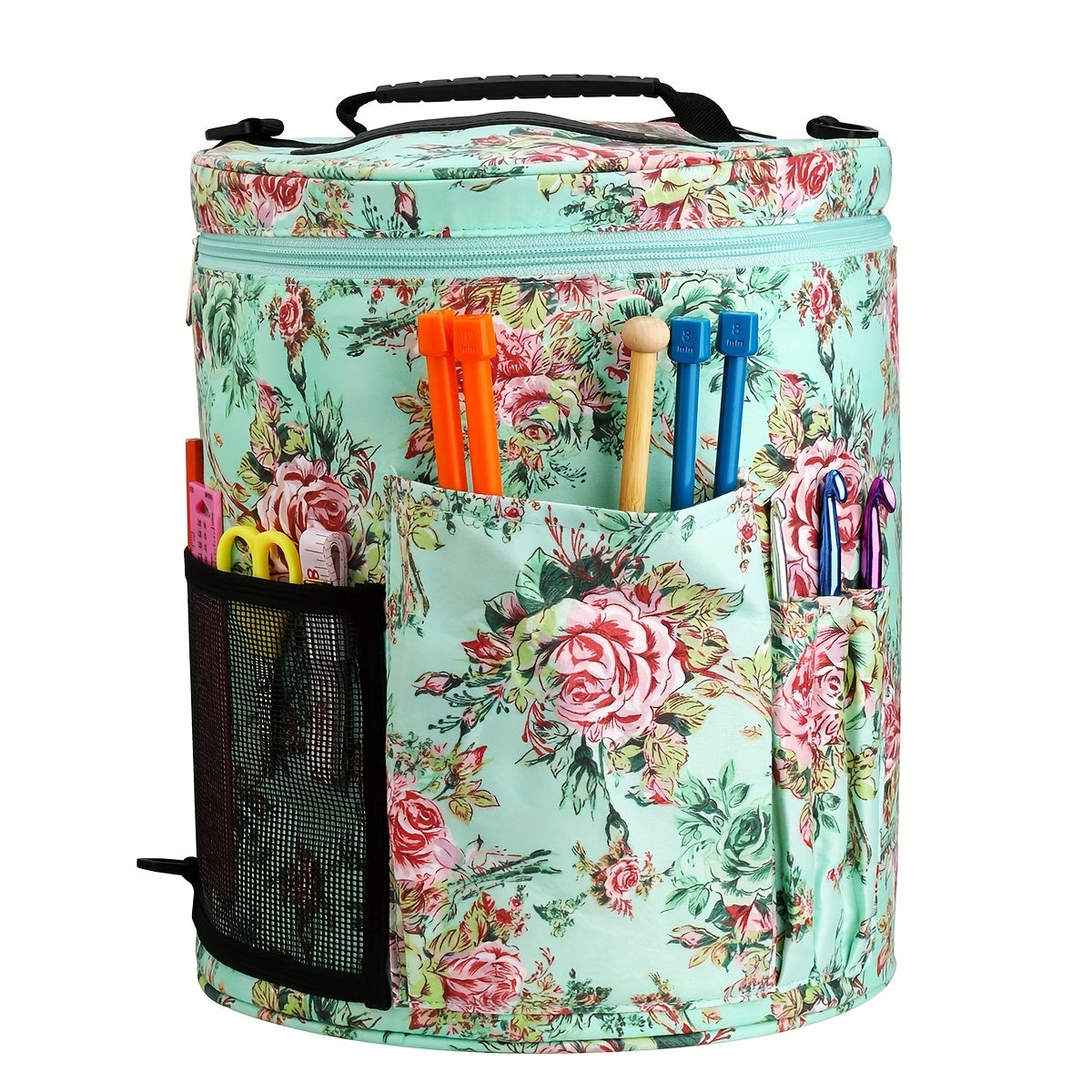 Cylindrical Yarn Storage Bag Large Capacity Portable Tote Bag