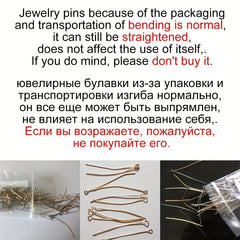 100pcs Silver/Gold/Rhodium Headpins Jewelry Findings DIY Supplies