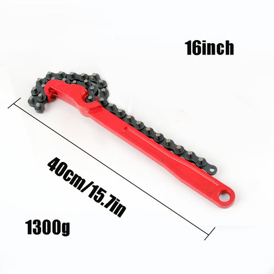 20-32cm30-40 Chain Type Filter Wrench Spanner Red High Carbon Steel