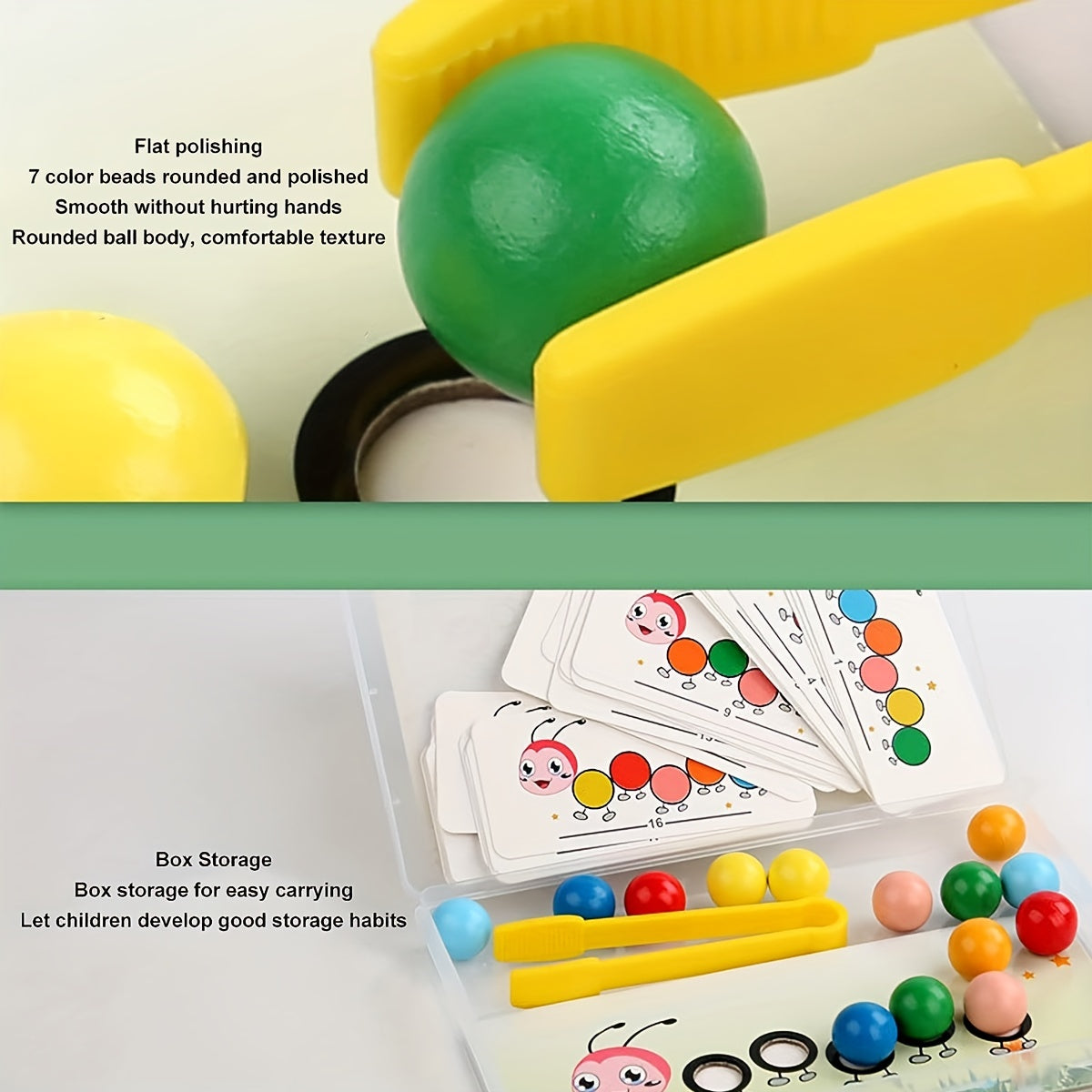Clip Beads Sorting Montessori Toy Educational Learning Toy