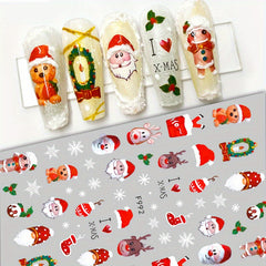 Christmas Nail Art Stickers Self Adhesive Nail Decals