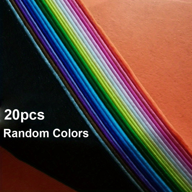 20 40pcs Nonwoven Multicolor Felt Fabric Patchwork Bundles for Scrapbooking DIY