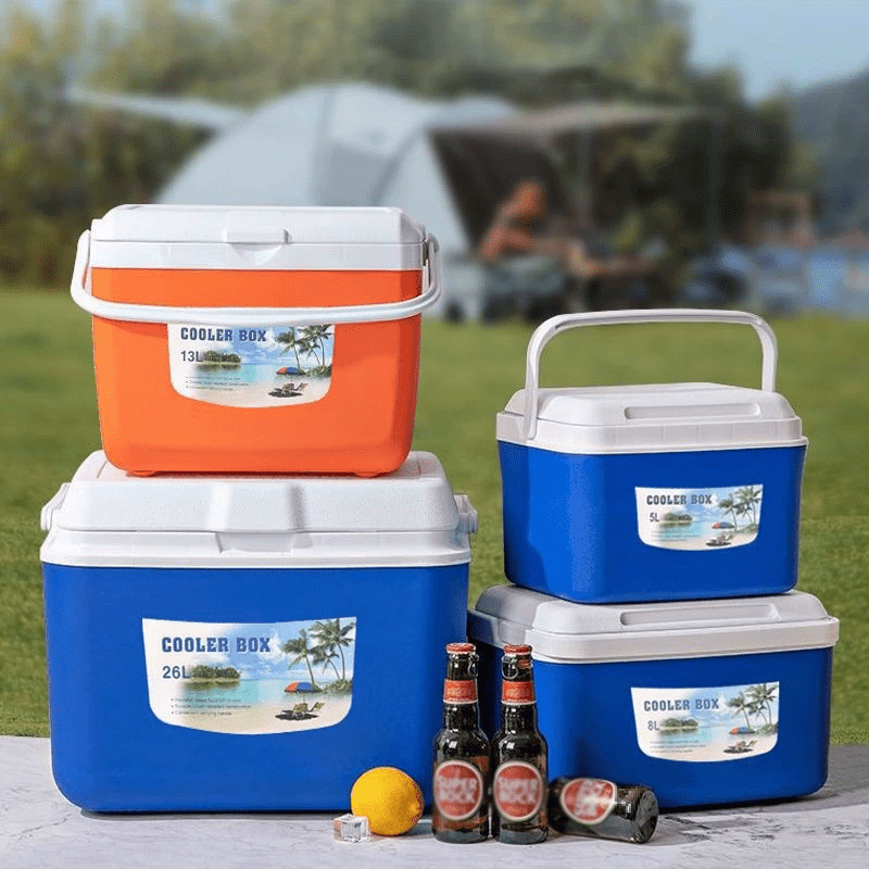 26L Plastic Insulated Cooler Box with Lid and Handle