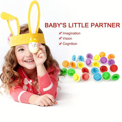 6pcs Egg Puzzle Toys Color Shapes Matching 3D Mathematics Toy Gift