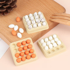Dollhouse Kitchen Food Model Tray 16pcs Eggs Realistic Plastic Eggs