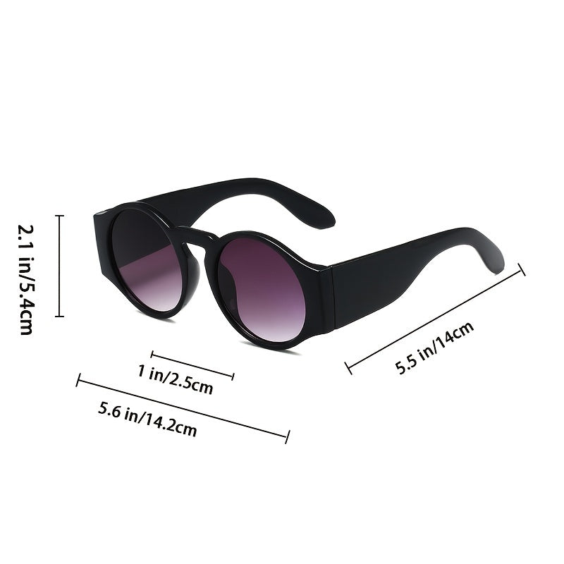 Stylish Oversized Round Sunglasses Women Sun Protection Tinted Lenses
