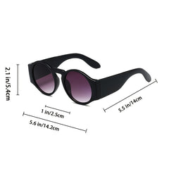Stylish Oversized Round Sunglasses Women Sun Protection Tinted Lenses