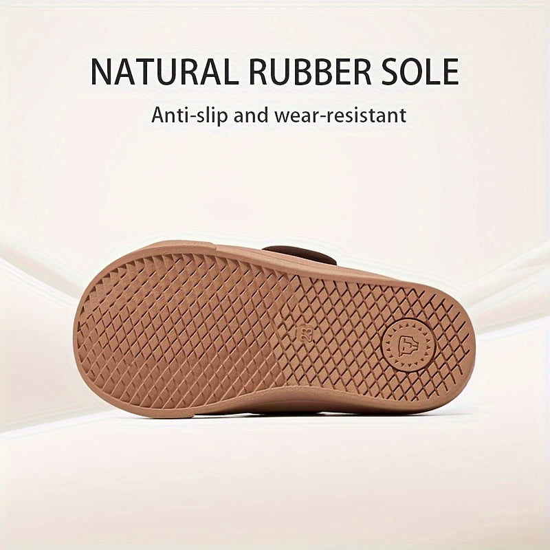 TARANIS Girl's Rubber Sole Sneakers Comfy Non Slip Casual Shoes
