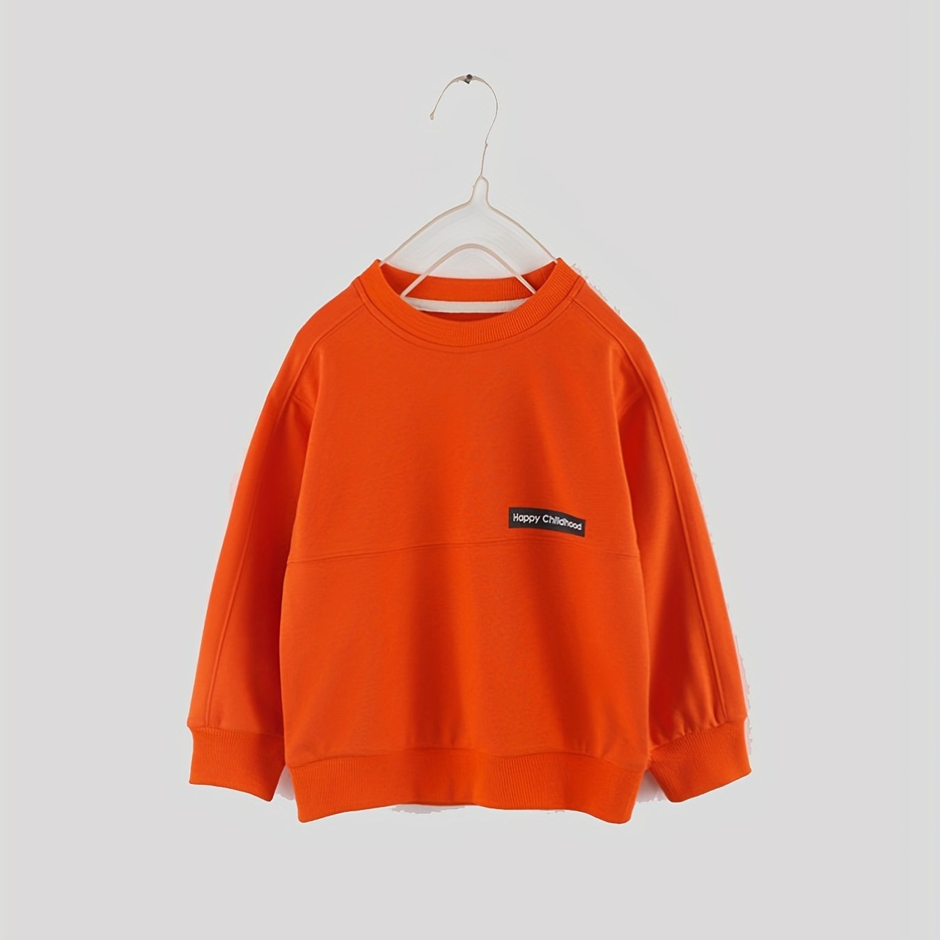 Boy's Happy Childhood Print Sweatshirt Casual Long Sleeve Shirt