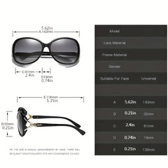 Vintage Women's Big Frame Fox Head Sunglasses Round Gradient Eyewear