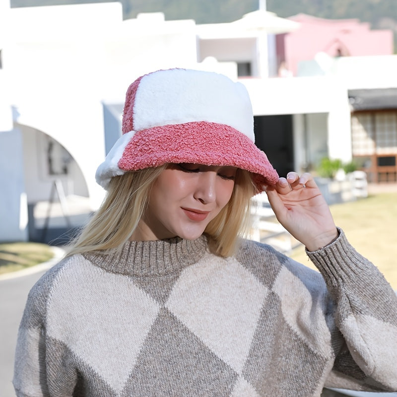 Multicolor Winter Bucket Hat for Women