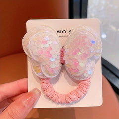 Sequin Butterfly Scrunchies for Kids Glitter Hair Accessories for Girls