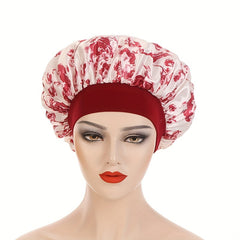 Satin Bonnet Elastic Hair Wrap Single Layer Cap