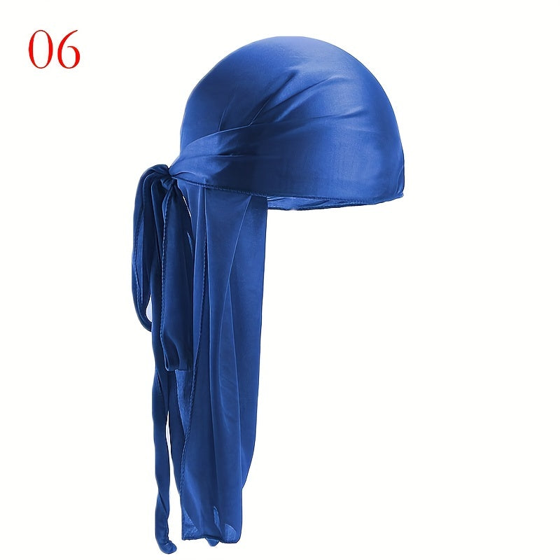 Long Tail Turban Hat Breathable Windproof Cap Pirate Headwear