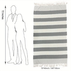 Stripe Bath Sheet Oversized Bath Towel Highly Absorbent Quick Drying