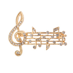 Rhythm Full Drill Jumping Brooch Women's Sweater Corsage Anti-lapsing Pin