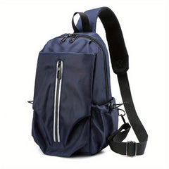 Men's Chest Bag USB Charging Port Outdoor Shoulder Bag