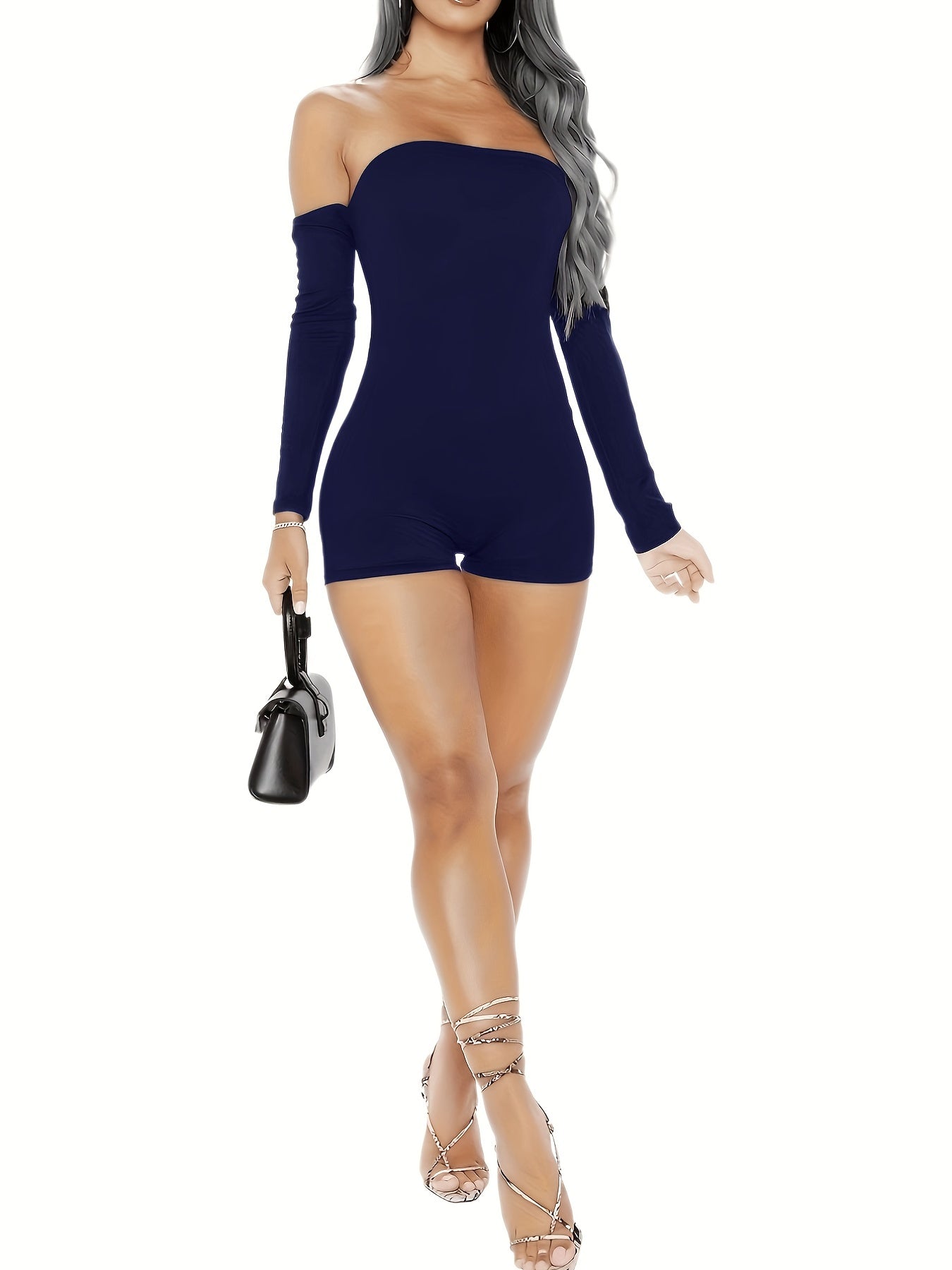 Sexy Off Shoulder Jumpsuit Long Sleeve Women's Clothing