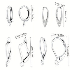100pcs Pack Silver Jewelry Findings Earring DIY Accessories