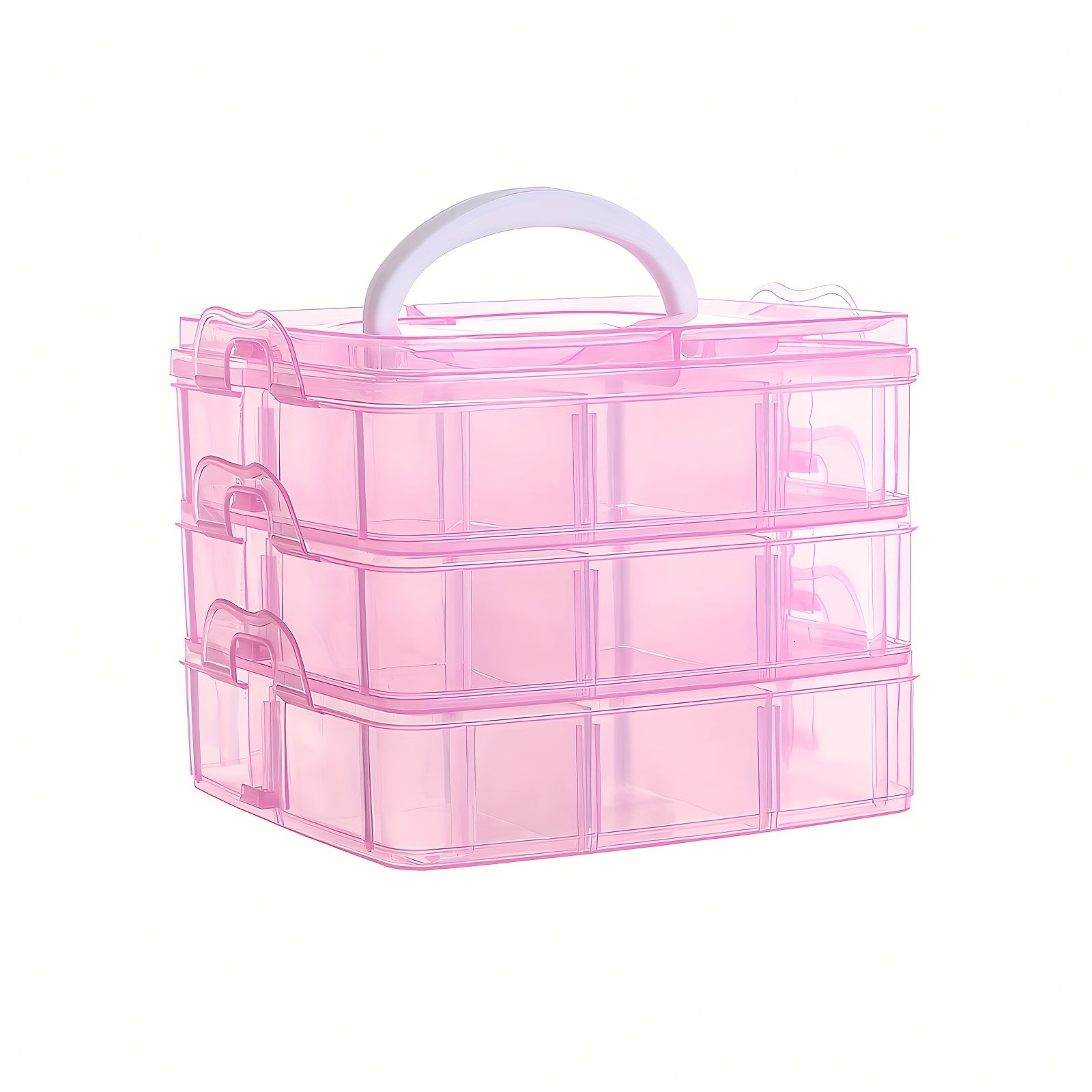 Plastic Jewelry Box Craft Storage Box 18 Grids