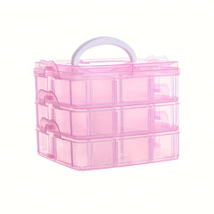 Plastic Jewelry Box Craft Storage Box 18 Grids